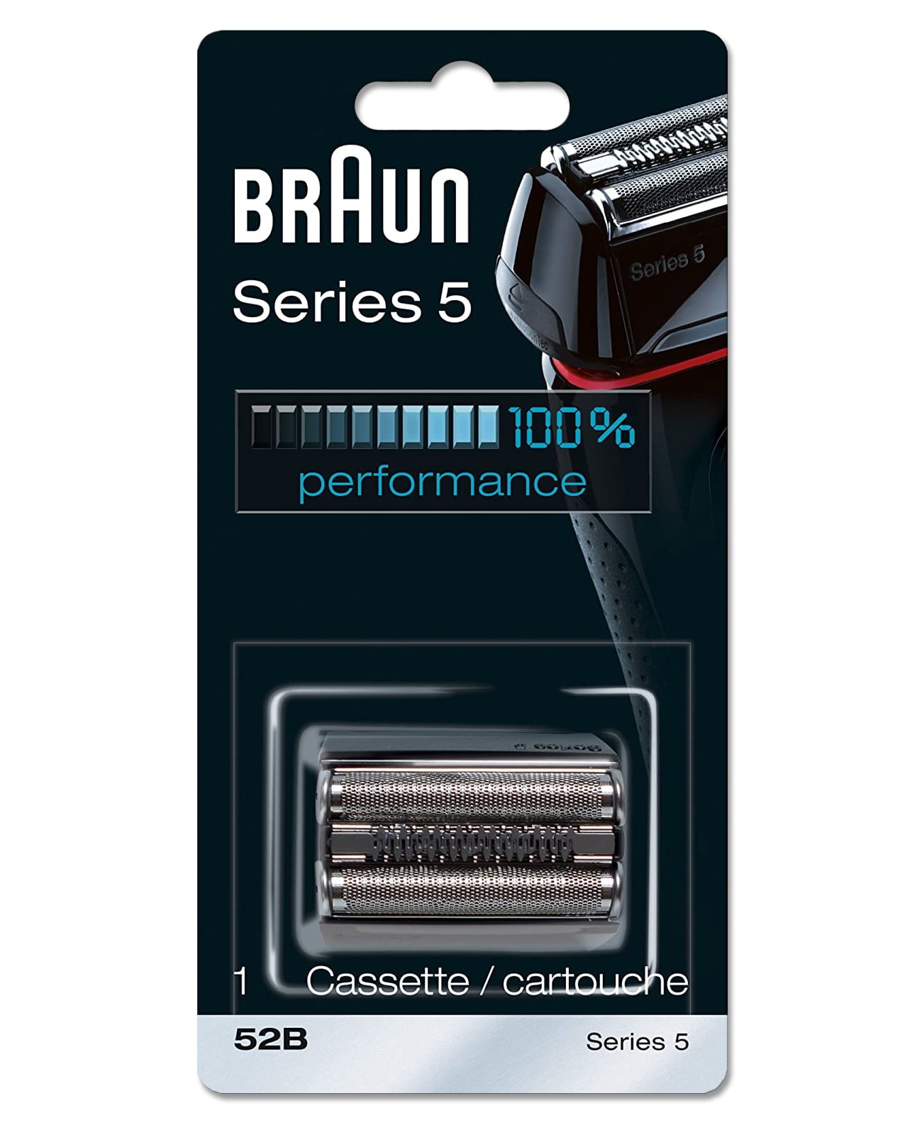 Series 5 Electric Shaver Replacement Head - 52B - Compatible with Braun Electric Razors Models 5090/5190cc, 5040/5140s, 5030s, 5145s,Black