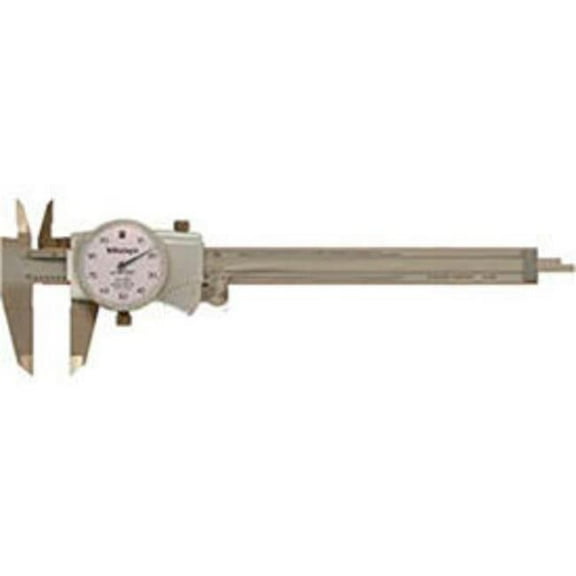 Series 505 Dial Caliper, Outside Range 0 in to 6 in, Carbide Tip