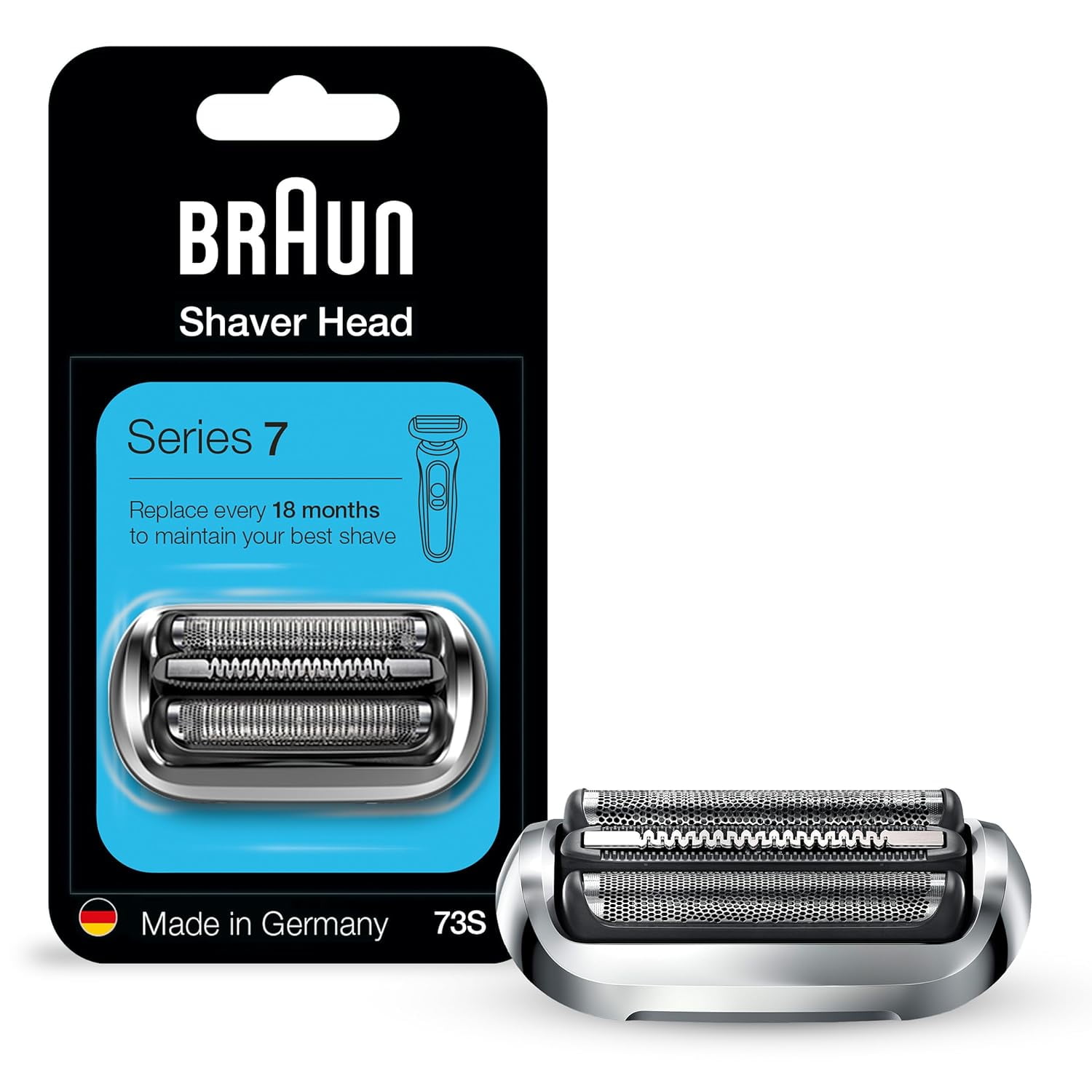 Braun Series 7, 73S Electric Shaver Replacement Head, Silver - Enhanced ...