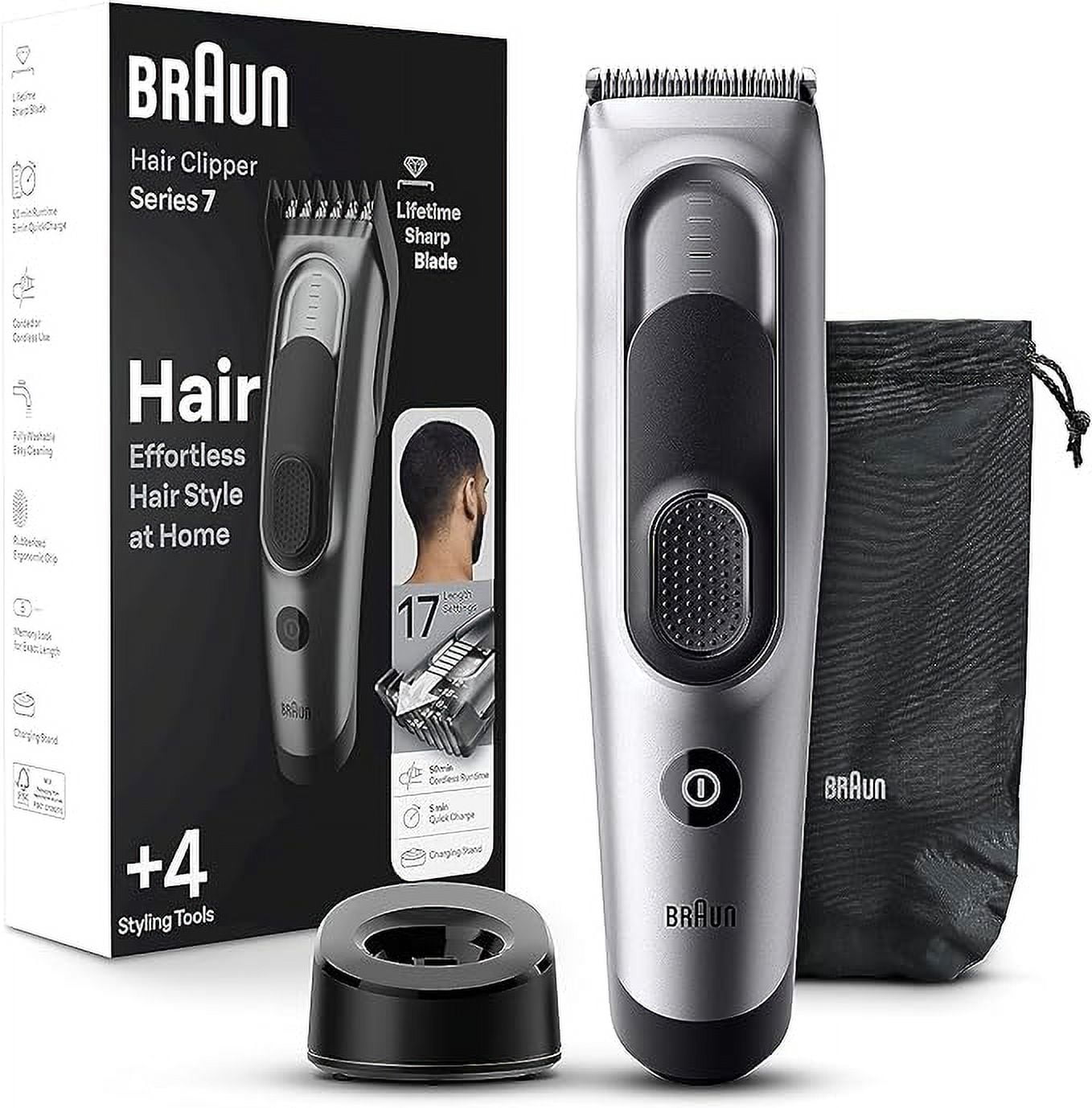 Series 7 Hc7390 Men's Rechargeable 17-setting Hair Clipper + 2 Attachment Combs