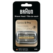 Series 9 Pro Braun Electric Razor Head, 94M Silver - Premium Men’s Shaver Replacement, 1-Pack