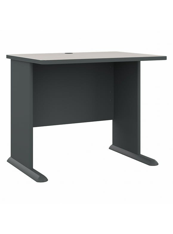 Series A 36W Office Desk in Slate and White Spectrum - Engineered Wood