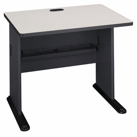 Series A 60W Office Desk in Slate and White Spectrum - Engineered Wood