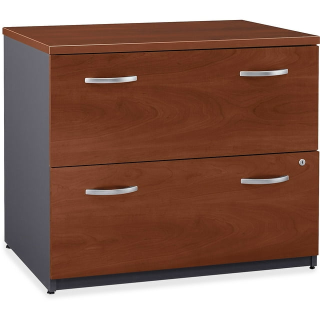 Series C 2 Drawer Lockable Lateral Filing Cabinet, Cherry