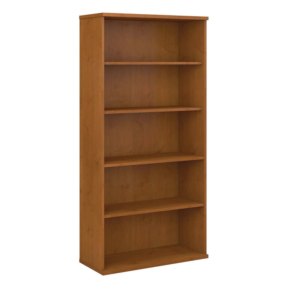 Natural Cherry Adjustable 5-Shelf Tall Bookcase