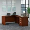 thumbnail image 1 of Series C 60W L Shaped Desk with Drawers in Mahogany - Engineered Wood, 1 of 7