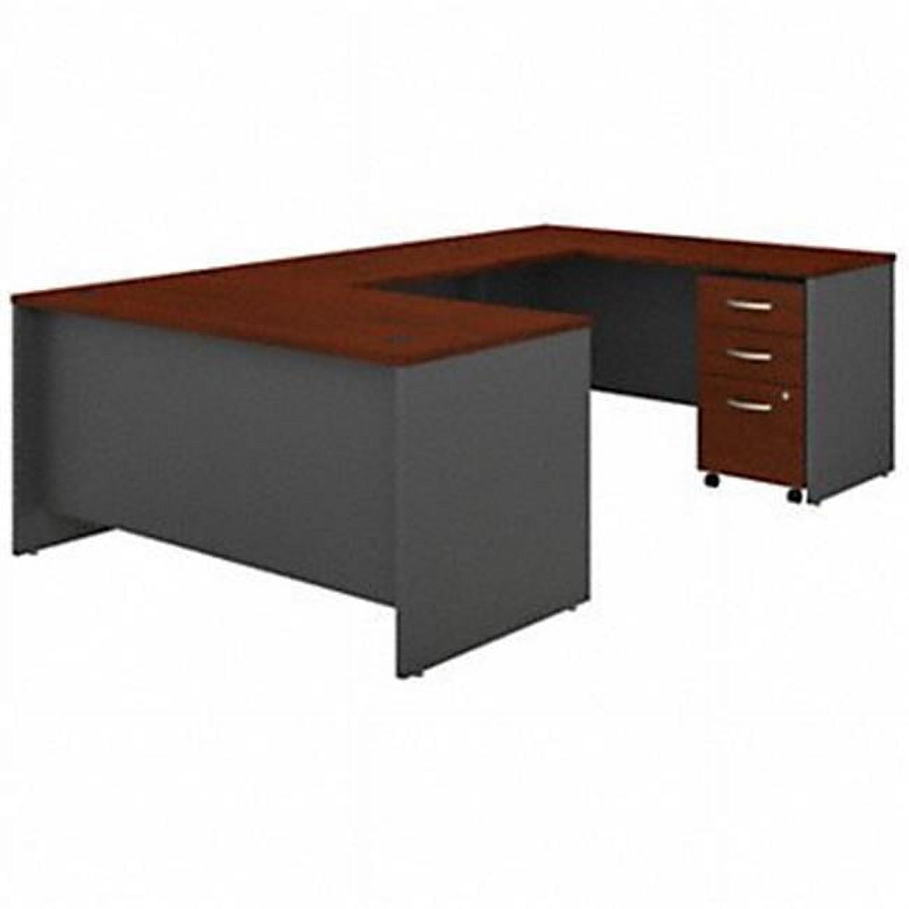 Series C 60W U Shaped Desk with Drawers in Hansen Cherry - Engineered Wood - image 1 of 10