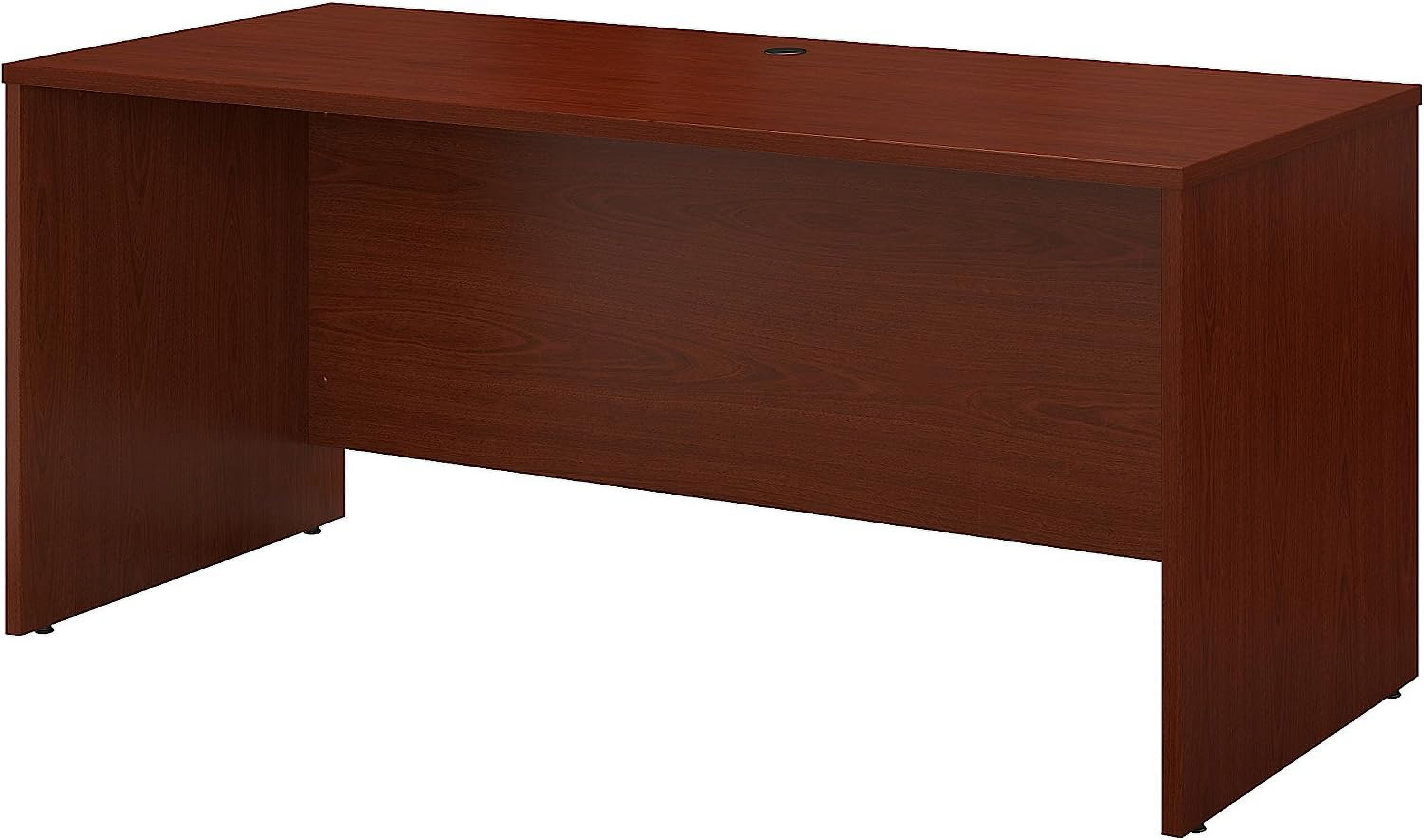 Series C 60W x 24D Credenza Desk in Mahogany, Computer Table for Home
