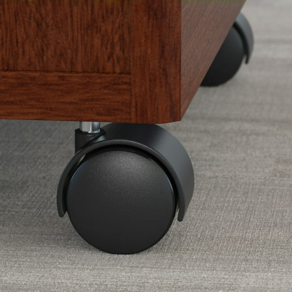 Series C 72" Bowfront Desk with Pedestals in Mahogany - Engineered Wood