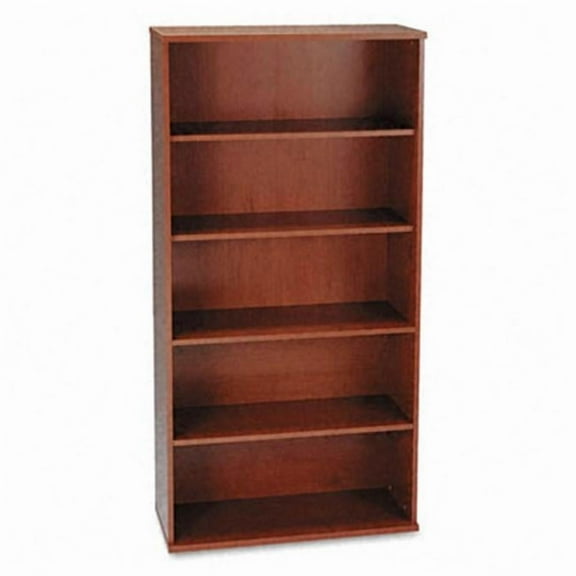 Series C Open Double Bookcase- 5-Shelf- 35-5/8 x 15-3/8 x 72-7/8- Hansen Cherry