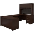 thumbnail image 1 of Series C Right Hand Bow Front U Shaped Computer Desk with Hutch in Mocha Cherry, 1 of 7