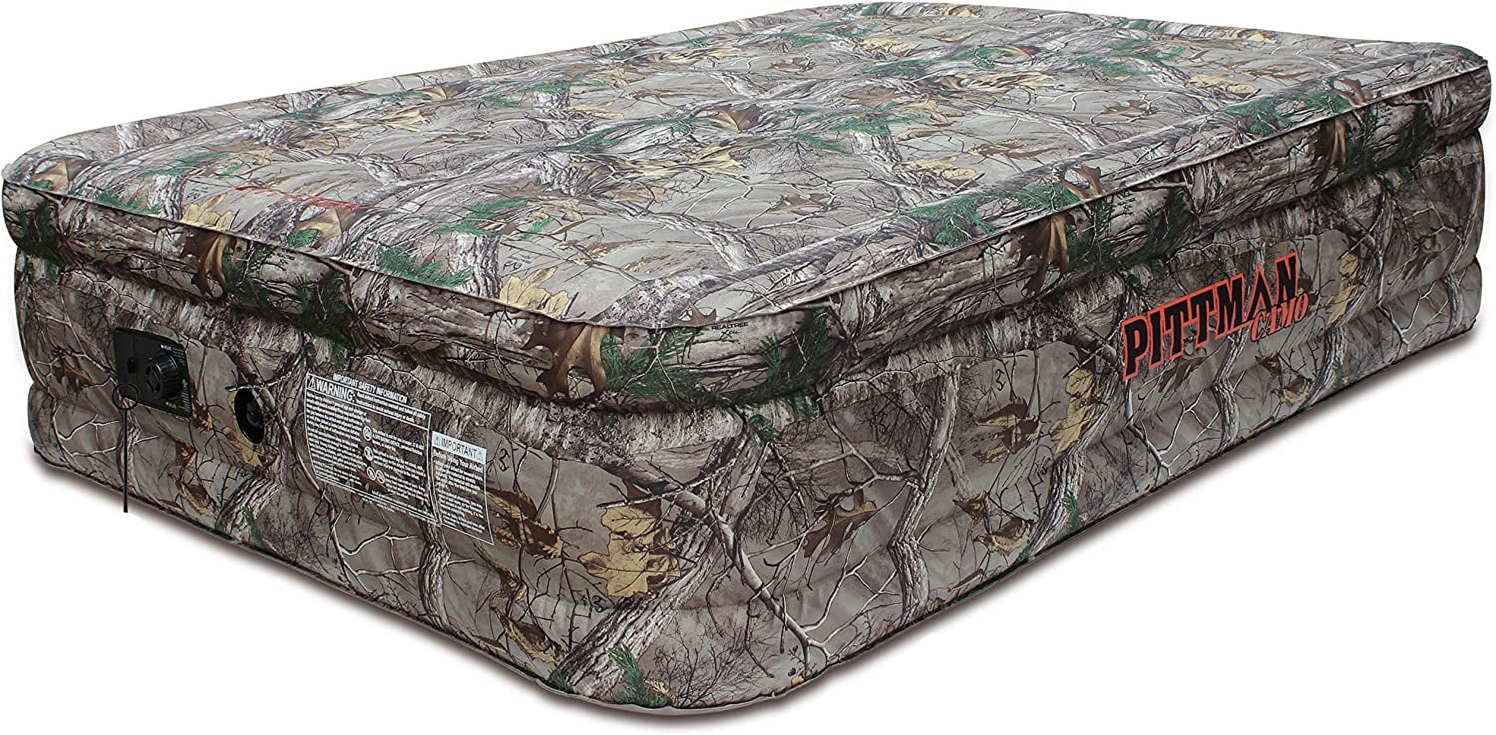 Series Indoor  Outdoor Waterproof Air Mattress with Built-in Electrical Air Pump, Queen 20-inches Tall, Realtree Camo