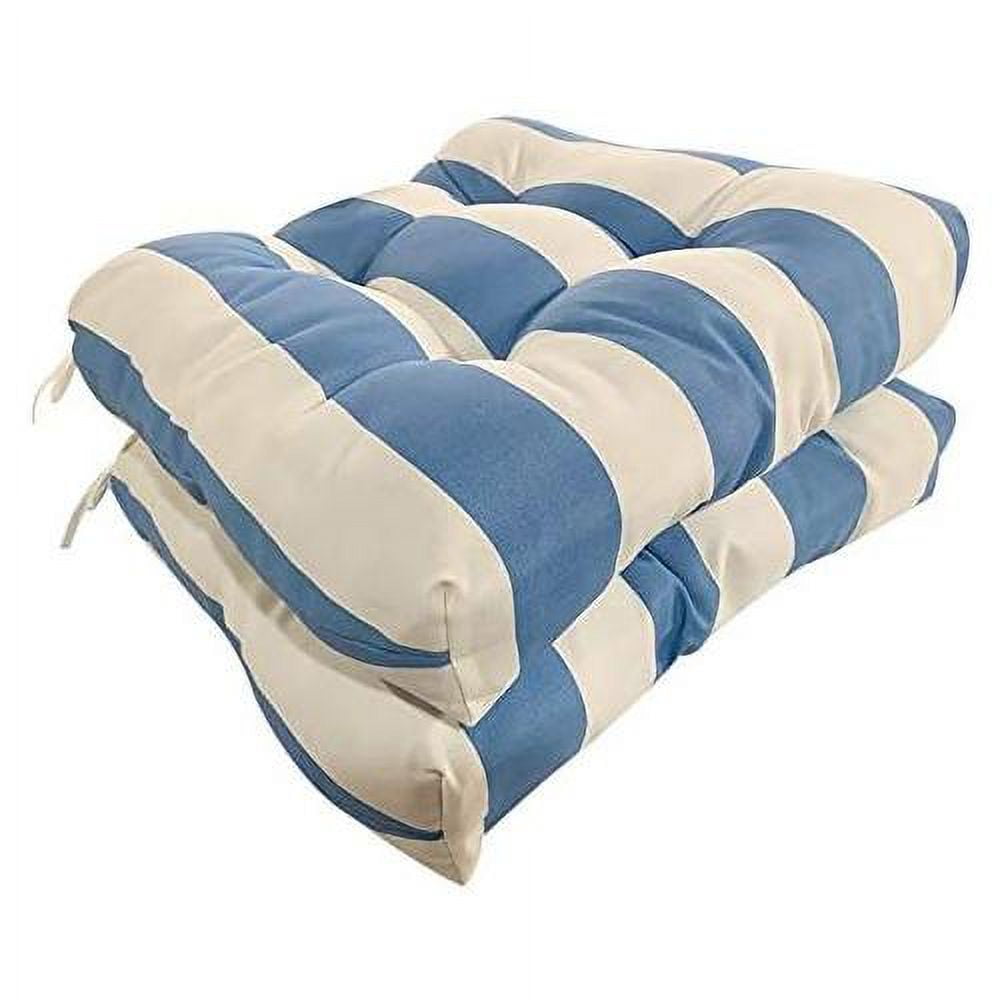 Series (Set Of 2) All Weather Chair Pads Wicker Seat Cushions Home