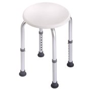 Series Tool-Free and Quick Assembly, 300 Lb. Capacity, Adjustable White Bath & Shower Stool
