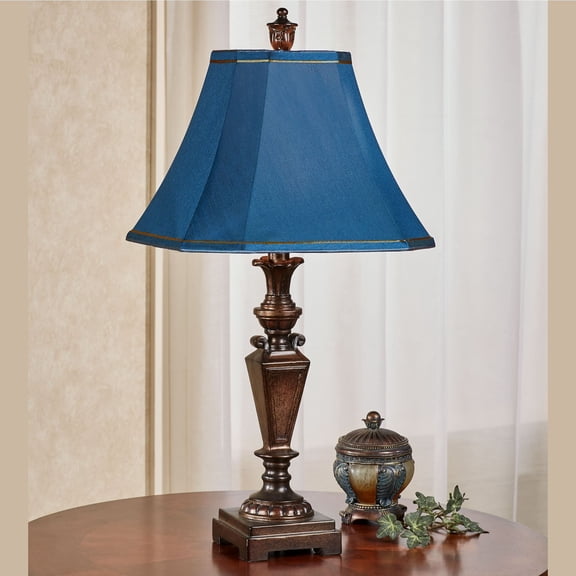 Serilda Traditional Table Lamp with Navy Shade