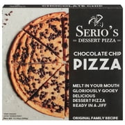 Serio's Frozen Dessert Pizza, Chocolate Chip, 10 inch with Classic Crust, 13.75 Ounces