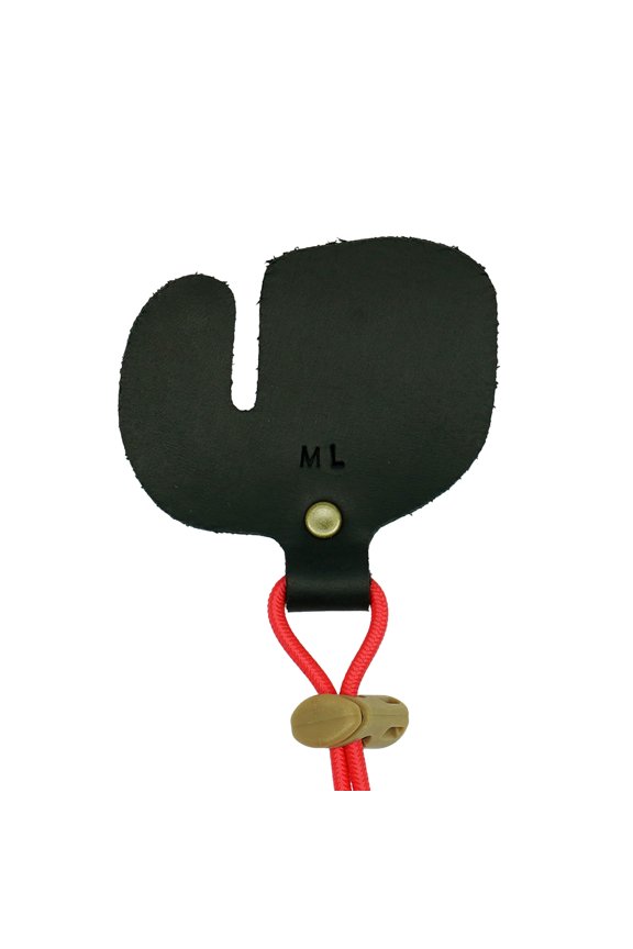 Single Layer Split Leather Finger Tab - Left Hand Medium