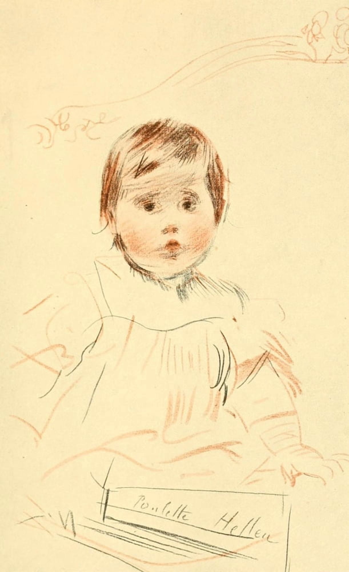 Serious Baby Canvas Art - Paul Csar Helleu (18 x 24)