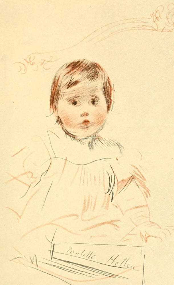 Serious Baby Canvas Art - Paul Csar Helleu (24 x 36)