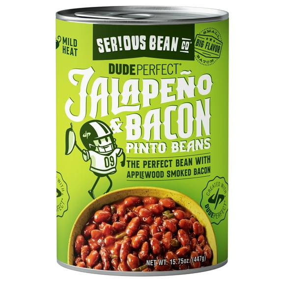 Serious Bean Co Dude Perfect Jalapeno & Bacon Beans 15.75 oz (Pack of 6)