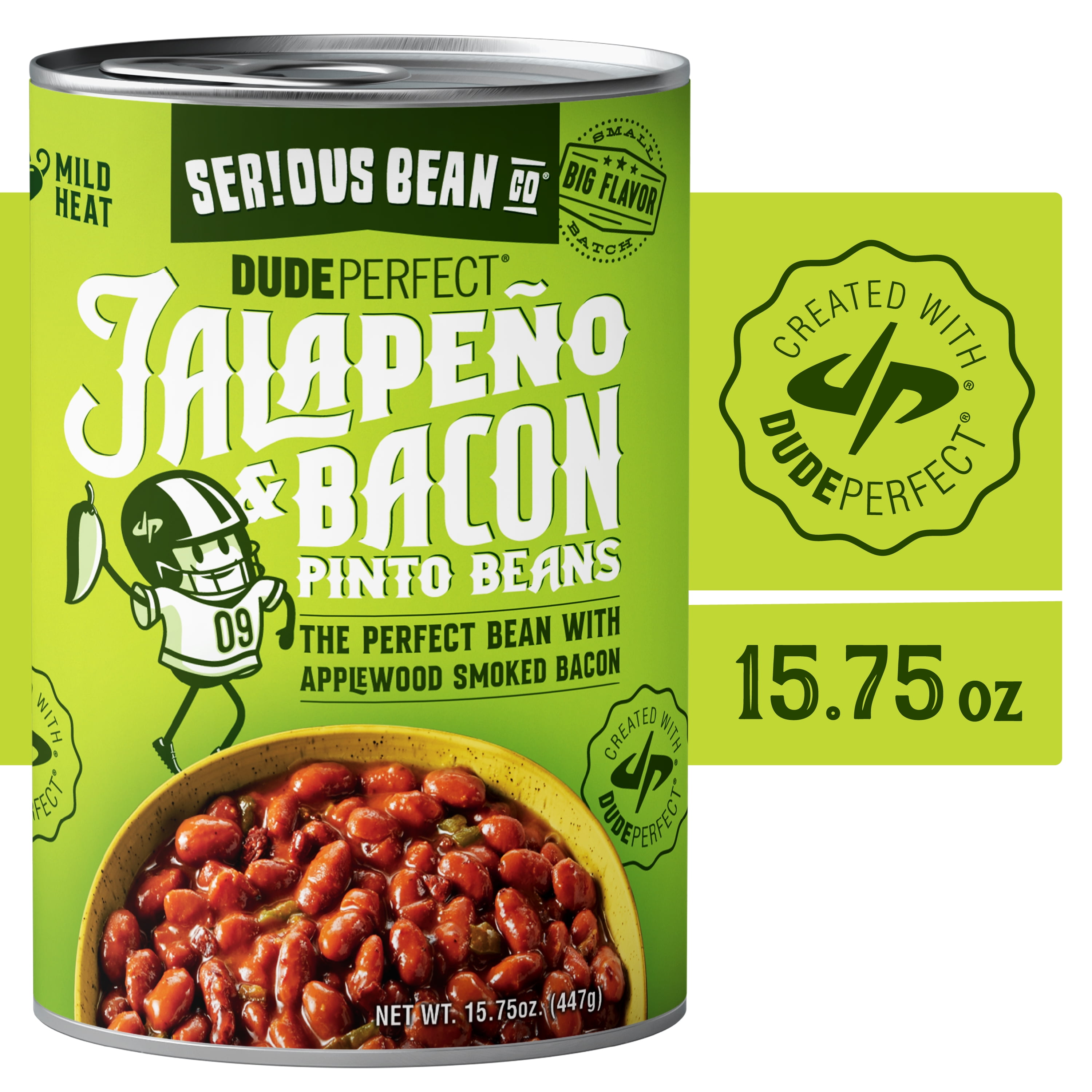 SERIOUS Bean Co Jalapeno & Bacon Pinto Beans, 15.75 Oz Can