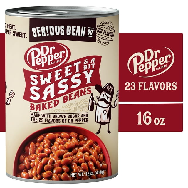 Serious Bean Co Sweet and Sassy Dr Pepper Baked Beans, GlutenFree, 16