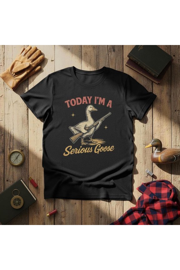 Serious Goose Meme Shirt – Funny Animal Humor Graphic Tee
