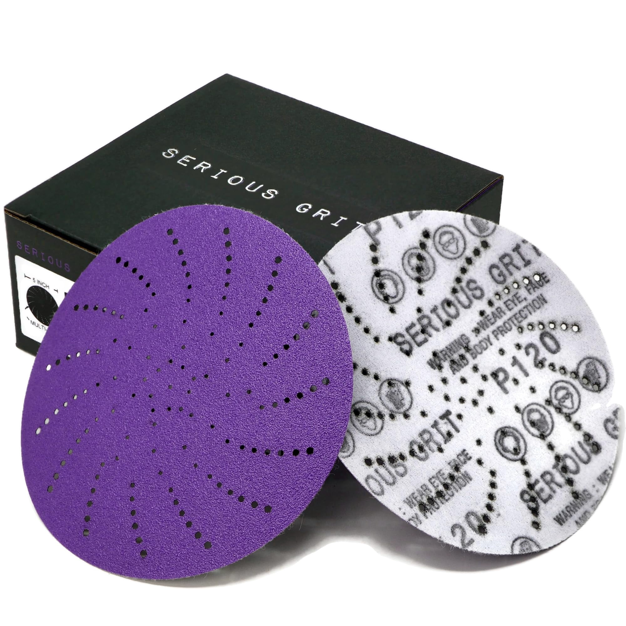 Hanko 800G Sanding Discs - No-Hole Film Backed Velcro Hook & Loop, 100/Box