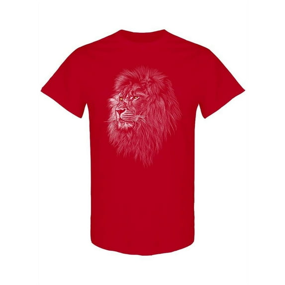 Serious Lion Graphic T-Shirt Men -Image by Shutterstock, Male 3X-Large