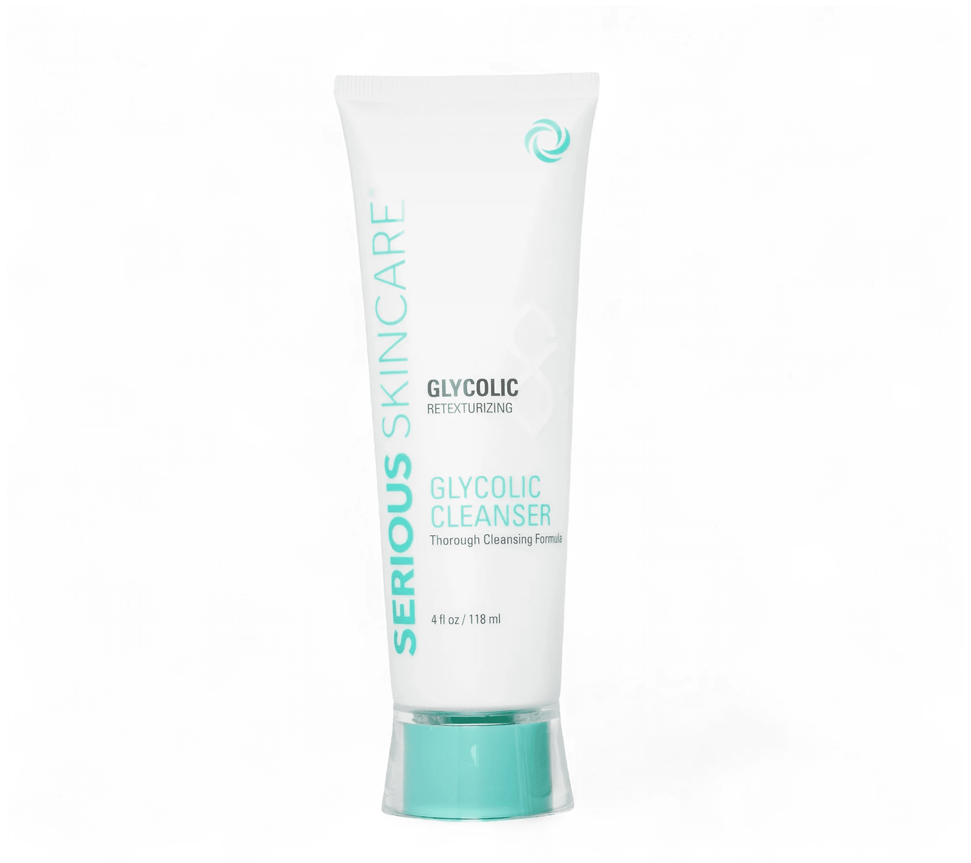SERIOUS SKINCARE Glycolic Retexturizing Cleanser 4 oz | Oil-Free Exfoliating Face Wash | Aloe & Chamomile | Brightens & Smooths | For All Skin Types