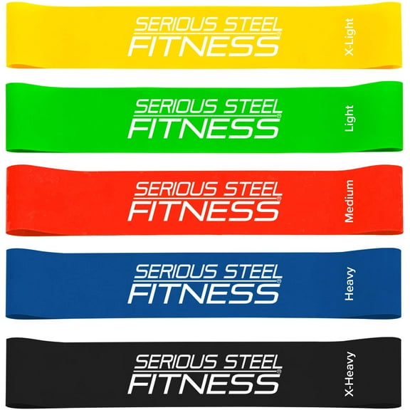 Serious Steel Fitness Mini Loop Resistance Bands (10",12") | Hip and Glute Bands