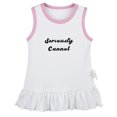 thumbnail image 1 of Seriously Cannot Funny Dresses For Baby, Newborn Babies Skirts, Infant Princess Dress, 0-24M Kids Graphic Clothes (White Sleeveless Dresses, 0-6 Months), 1 of 4