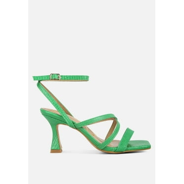 Serling Croc Spool Heel Sandals