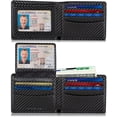 thumbnail image 1 of Serman Brands 2 ID Window Wallet for Men | RFID Blocking | Premium Full Grain Leather | Bifold Top Flip | Extra Capacity Travel Wallet | Modern Black, 1 of 6