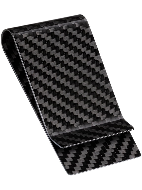 Carbon Fiber Money Clip | Sleek and Stylish | Front Pocket Slim Clip | Convenient Quick Access for Men | Black Glossy