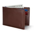 thumbnail image 1 of Serman Brands Mens Slim Bifold Wallet | RFID Blocking Minimalist | Front Pocket | Full Grain Leather Wallets for Men | Thin & Stylish | Melted Chocolate, 1 of 7