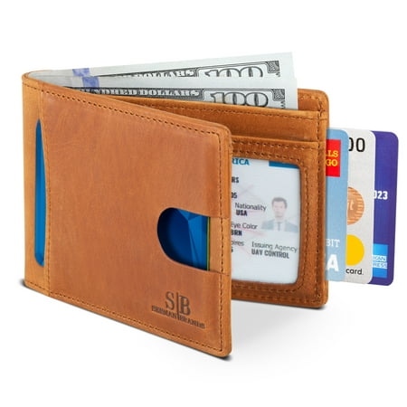 Serman Brands RFID Blocking Bifold | Slim Genuine Leather | Minimalist Front Pocket Wallets for Men | California Desert price history and forecast - Serman Brands