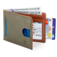thumbnail image 1 of Serman Brands RFID Blocking Bifold | Slim Genuine Leather | Minimalist Front Pocket Wallets for Men | Salted Green, 1 of 7