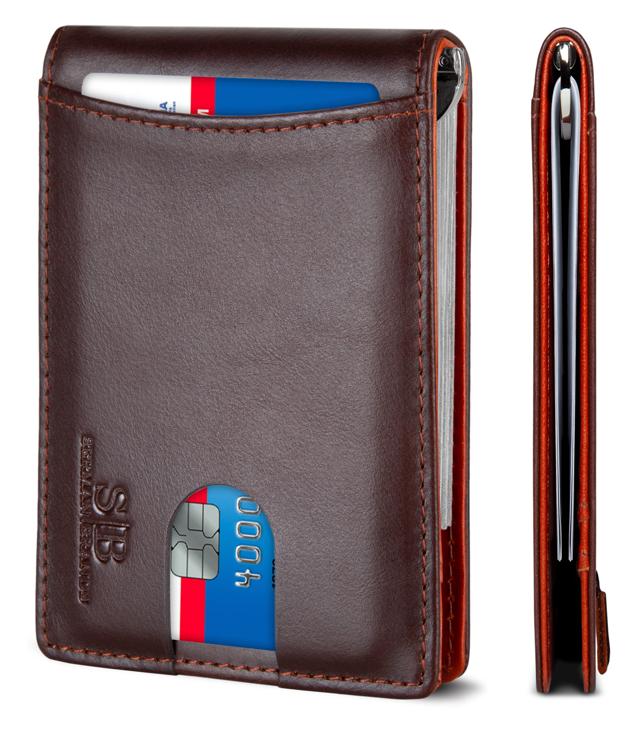 Serman Brands RFID Blocking Slim Wallet | Bifold Genuine Leather Thin ...