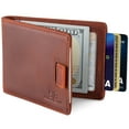 thumbnail image 1 of Serman Brands Slim Wallet Money Clips | Bifold Leather Wallet | RFID Blocking Minimalist Bifold Men Wallet | Stylish and Secure Wallet | Canyon Red, 1 of 6