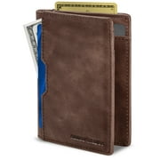 Serman Brands Wallets for Men | Slim Mens leather Wallet | RFID Blocking Minimalist | Card Front Pocket Bifold Travel Thin | Morning Roast