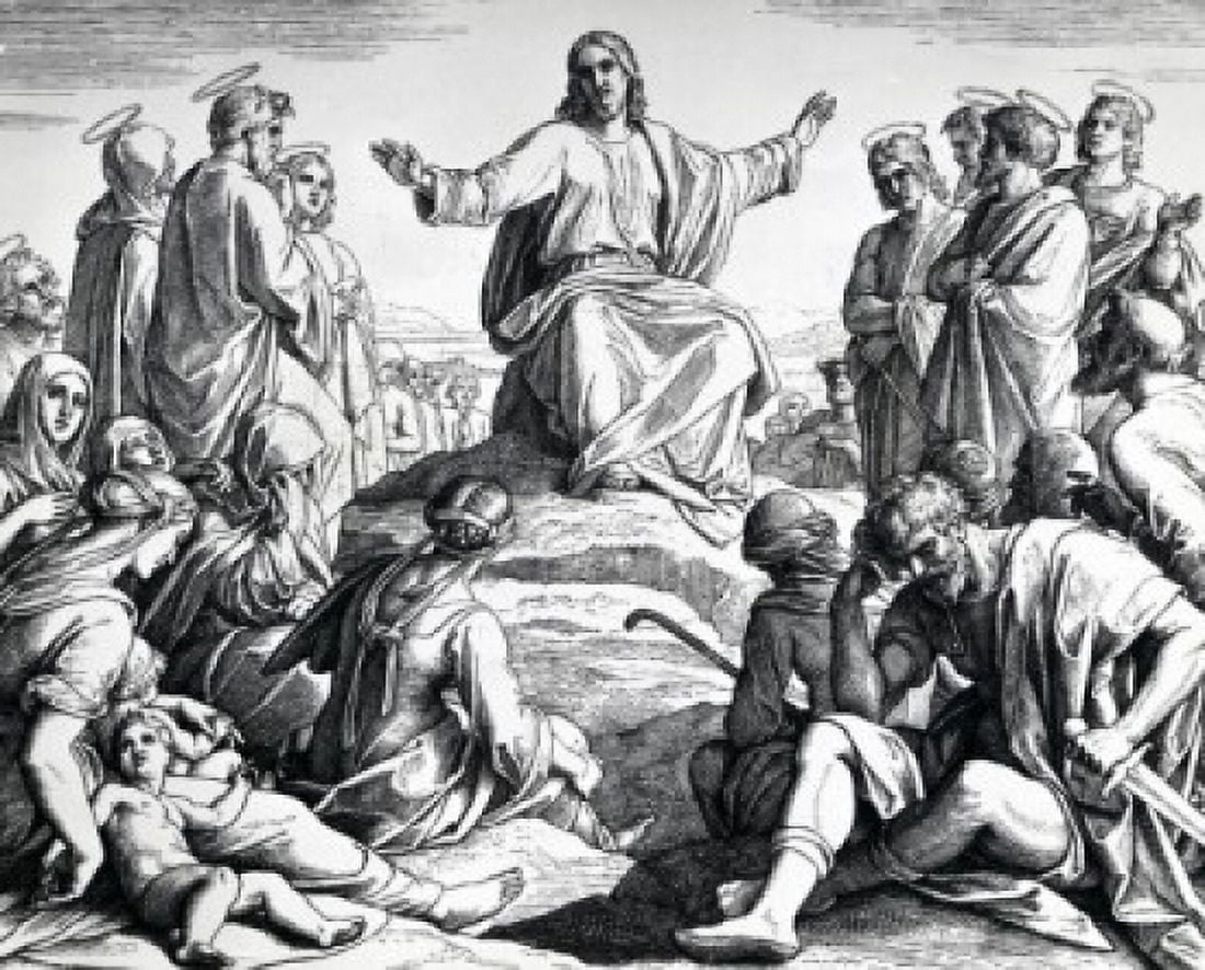 Sermon on Mount by Julius Schnorr von Carolsfeld print (1794-1872) Canvas Art - Julius Schnorr von Carolsfeld (18 x 24)