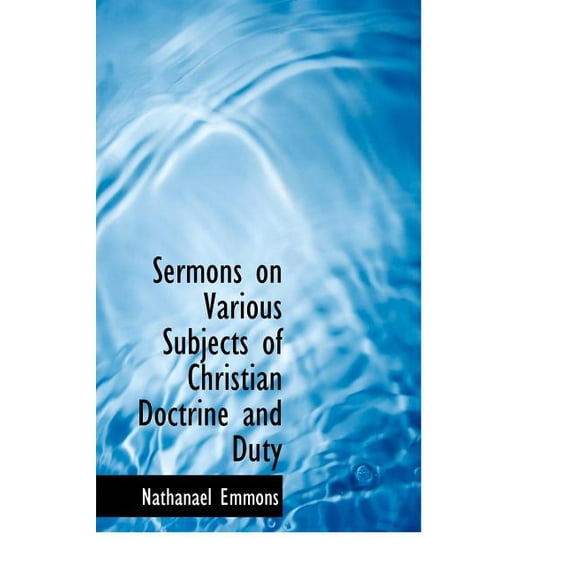 Sermons on Various Subjects of Christian Doctrine and Duty (Hardcover)