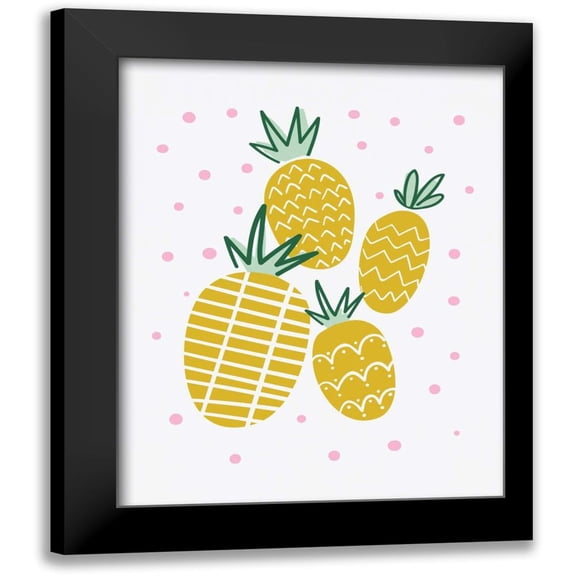 Serna, Isabel 12x14 Black Modern Framed Museum Art Print Titled - Pineapple