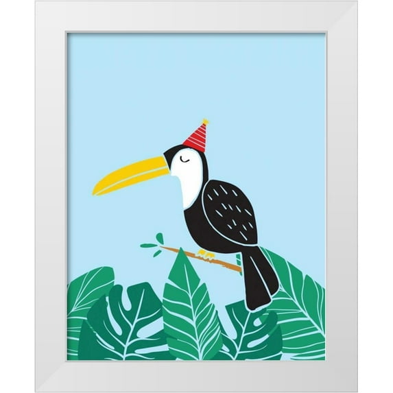 Serna, Isabel 12x14 White Modern Wood Framed Museum Art Print Titled - Tropical Bird II