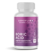 Seroflora Boric Acid Vaginal Suppositories for Yeast Infection (28ct)