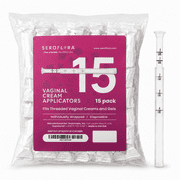 Seroflora Vaginal Cream Applicators for Premarin Estrace & Estrogen Creams with Dosage Markings 15ct