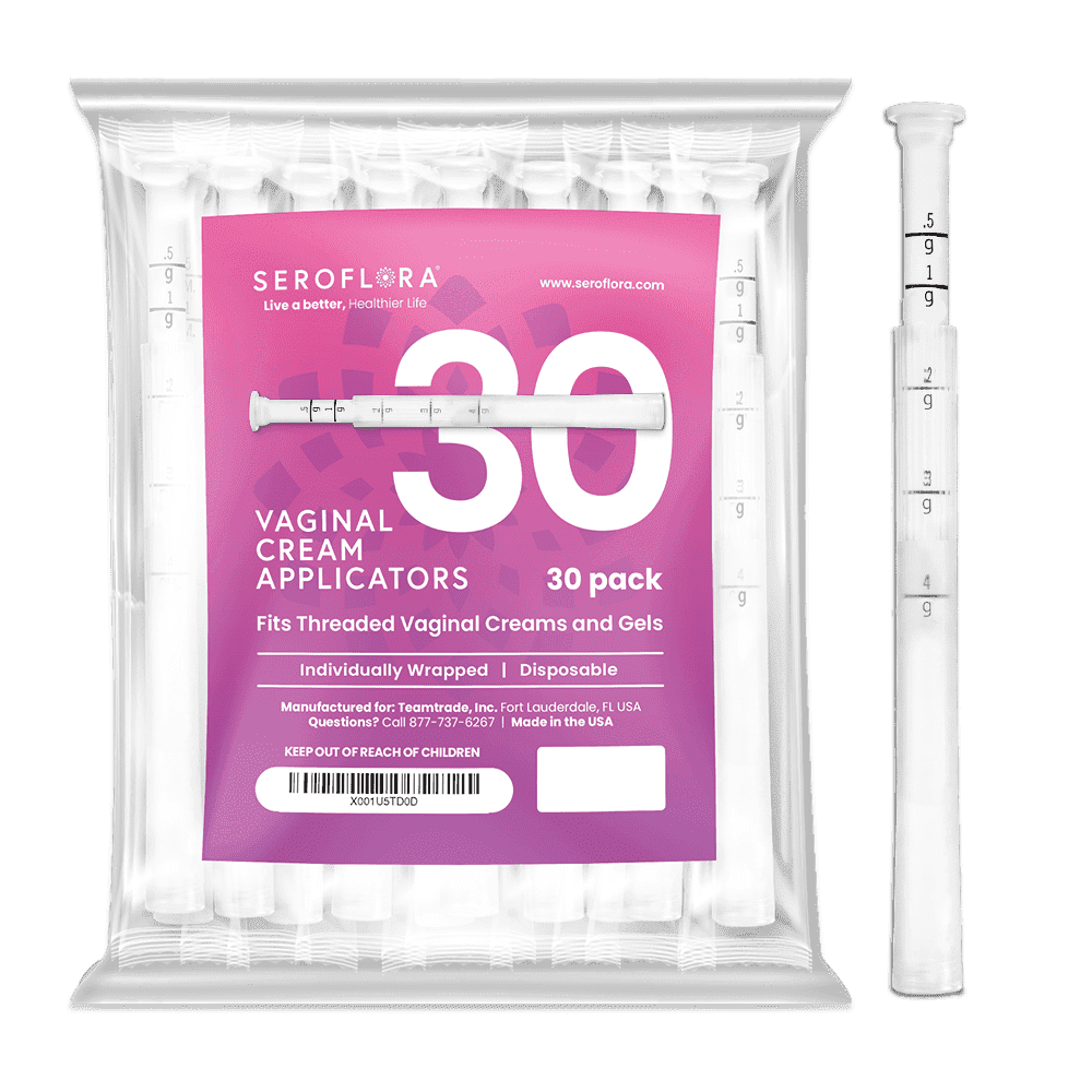 Seroflora Vaginal Cream Applicators for Premarin Estrace & Estrogen Creams with Dosage Markings (30ct)