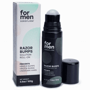 Seroflora For Men Razor Bumps Solution - Ingrown Hair Treatment for Men - Razor Bump Treatment for After Shave & Waxing - Roll-On for Face, Legs, Body (3.5floz)