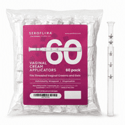Seroflora Vaginal Cream Applicators for Premarin Estrace & Estrogen Creams with Dosage Markings 60ct